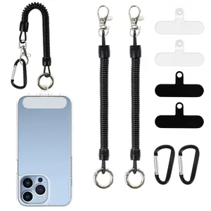 Phone Tether Lanyard, Anti-theft Adjustable Phone Strap with Carabiner Clip, Phone Accessories Compatible with iPhone & Most Cell Phones, Phone Wrist Strap