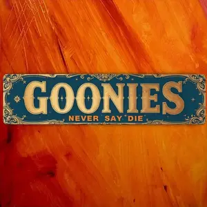 Vintage 80s Movie Wall Decor Metal Sign, Decorative Plaque, Durable Hanging Board for Man Cave, Game Room, Bar, Home Theater, Easy Installation Accessories