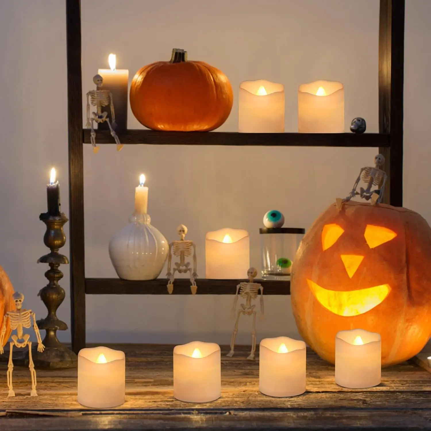 Flameless LED Tea Light Candles 24 Pack Flickering Battery Operated Wedding Decor Home Table Centerpiece Seasonal Holiday Decoration