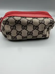 Pre-owned GUCCI Canvas Toiletry Bags GG Cosmetic Pouch