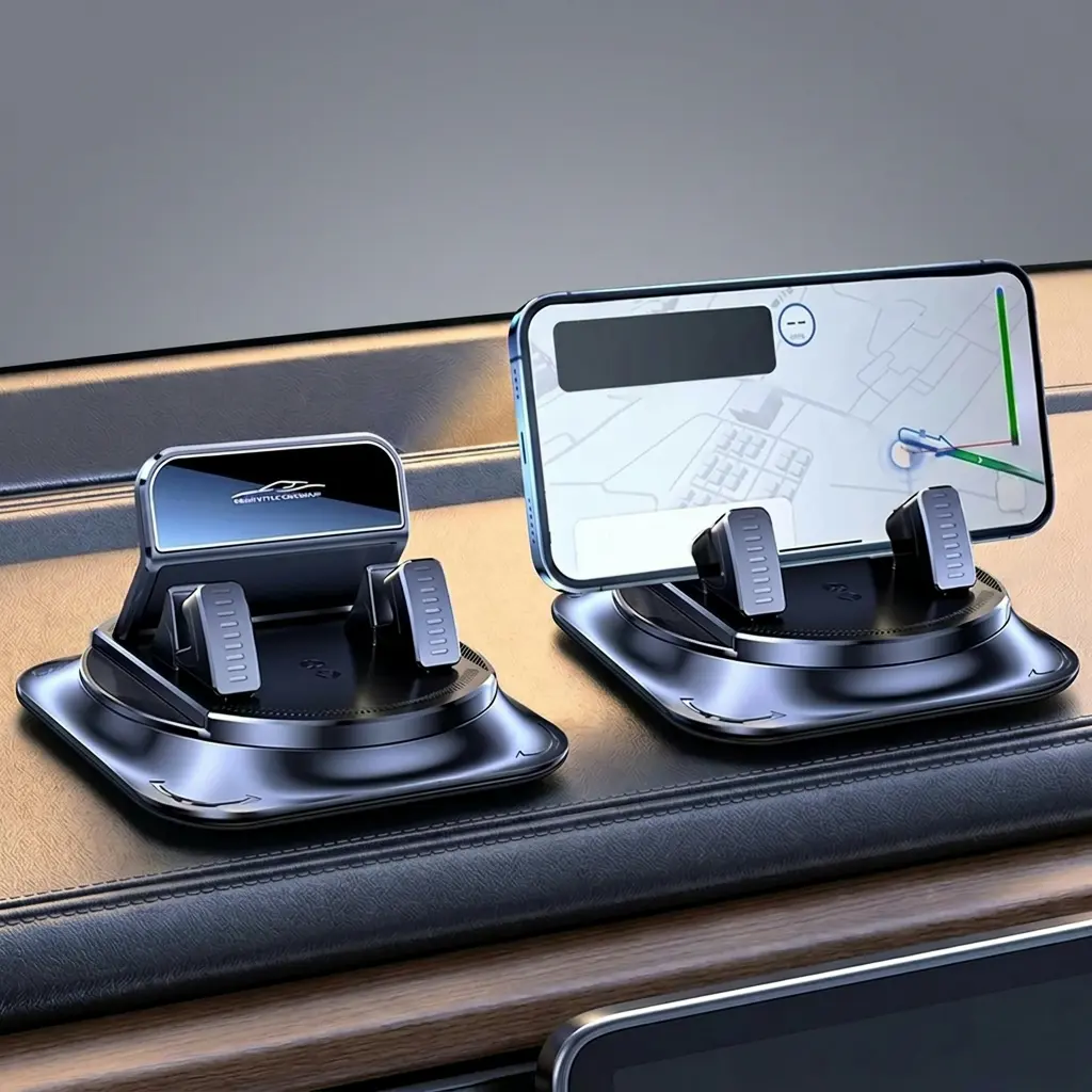 Father’s Day Gift – 360° Swivel Car Phone Holder, Dashboard Mount for Safe Driving Navigation, Adjustable Viewing Angle Phone Stand, Strong Suction Base Anti-Slip Mobile Device Holder, Compatible with Most Smartphones