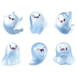 Halloween Glow-In-The-Dark Ghost Keychain, Funny Bag Charm Pendant, Holiday Gift Idea, Cute Halloween Decoration Accessory