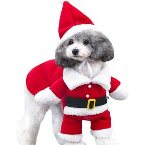 Pet Christmas Costumes Dog Cat Christmas Santa Suit Pet Cosplay Costumes Outfit Set