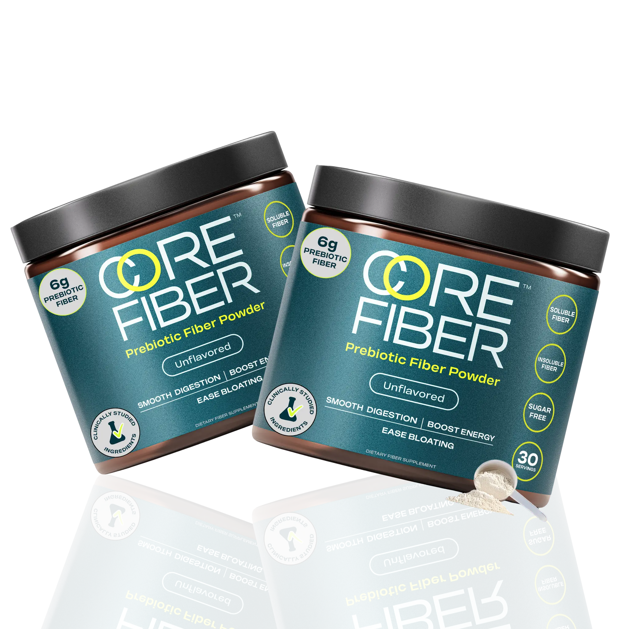 Core Fiber Prebiotic Blend 60 Servings – Fiber Supplement for Women & Men – 6g Prebiotic Fiber Powder – Daily Blend for Gut Health, Bloating, Regular Digestion, Energy, Fitness & Healthcare – Soluble & Insoluble, Sugar Free