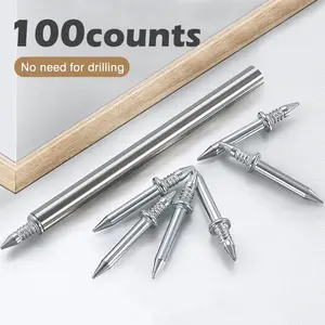 100 Counts Double-Headed Skirting Thread Seamless Nail Non Marking, Seamless Baseboard Screws