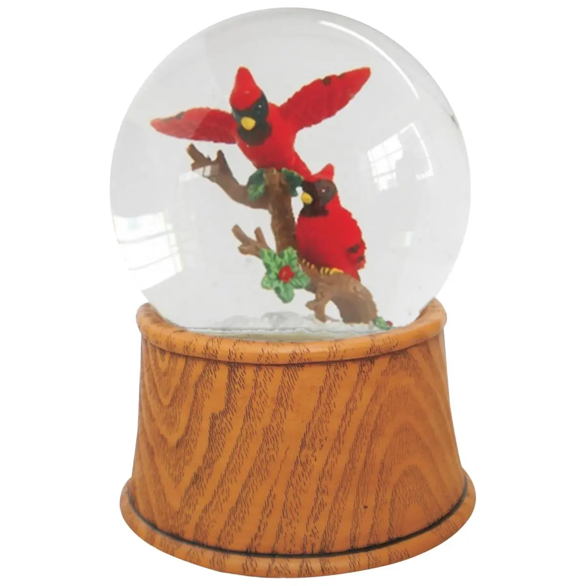 212 MAIN Northlight 5.5 in. Glass and Wooden Christmas Globe, Pair of Cardinals on Branch, Festive Home Decor, Holiday Gift, Bird Decorations, Home Ornament, Resin Ornament