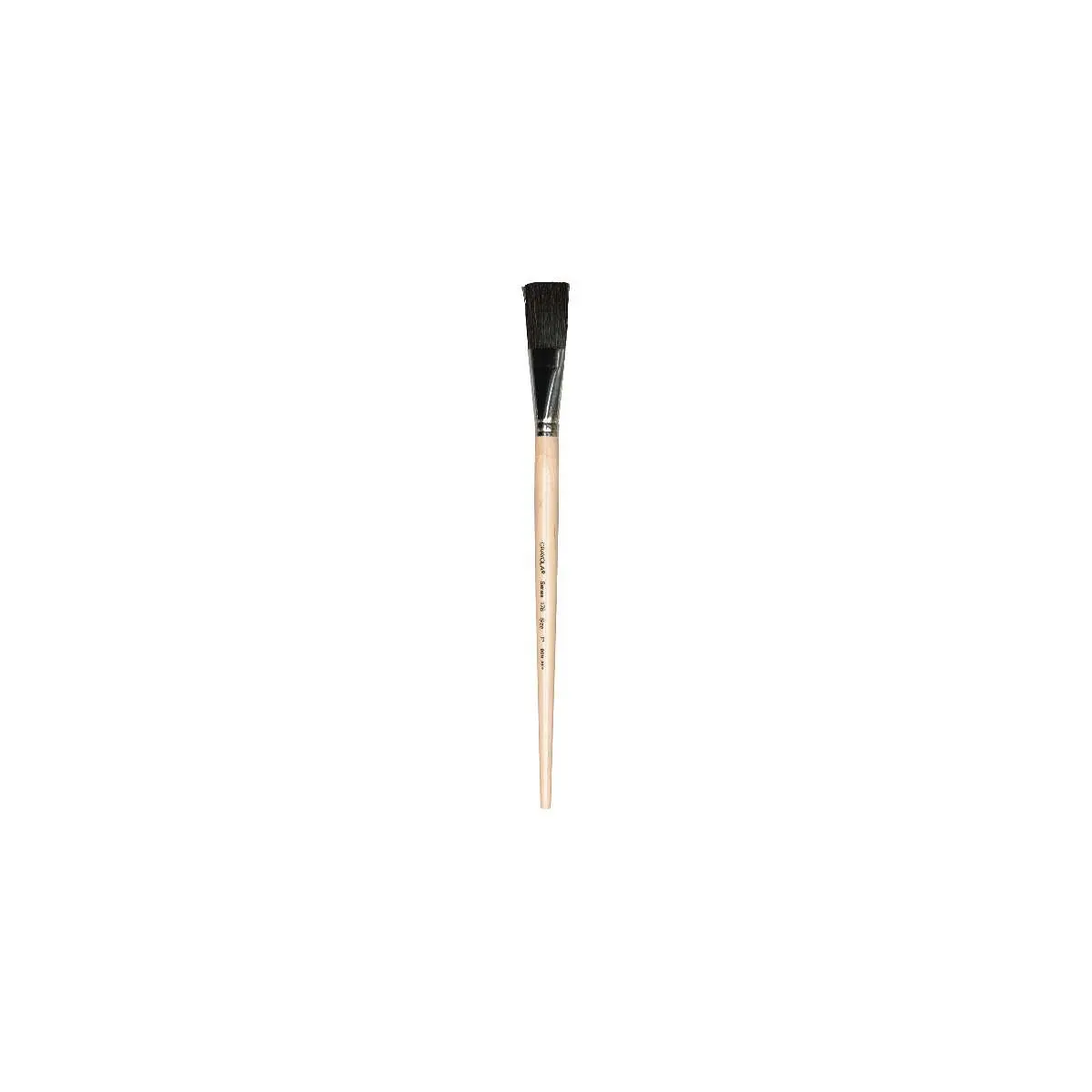 Crayola Low-Toxic Bristle Brushes, CYO050178016 1 in. Width Flat Bristle Easel Brush, Black - Pack of 4