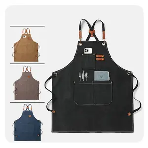 Adjustable Carpenter Apron with Multiple Pockets, Polyester Blend, Ideal for Woodworking, Gardening, Cooking, DIY Projects