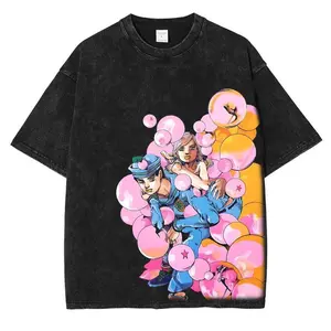 JoJolion Josuke Higashikata Tee, Manga Graphic Shirt, JoJo’s Bizarre Adventure Part 8 Oversized Streetwear Fabric Menswear Cotton Casual Round Neck