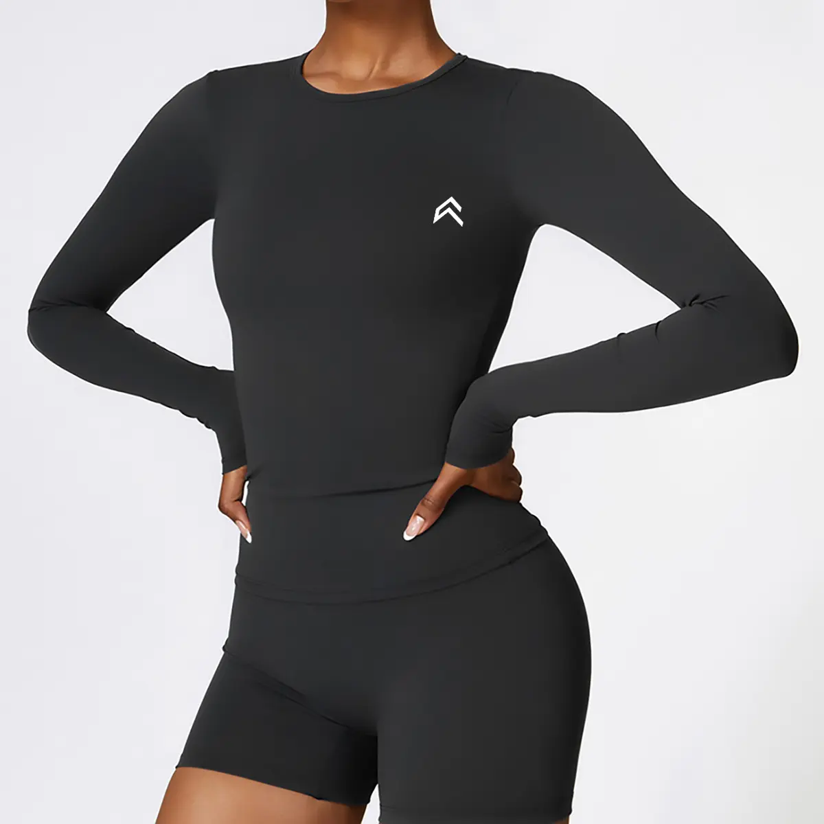 oner Women's Long Sleeve Fitness Training Top, Sporty Chic Athleisure Yoga Wear, Athletic Fitted Gym Sportswear, Fitted Athletic Sports T-Shirt, Soft Stretchy Sports T-Shirt