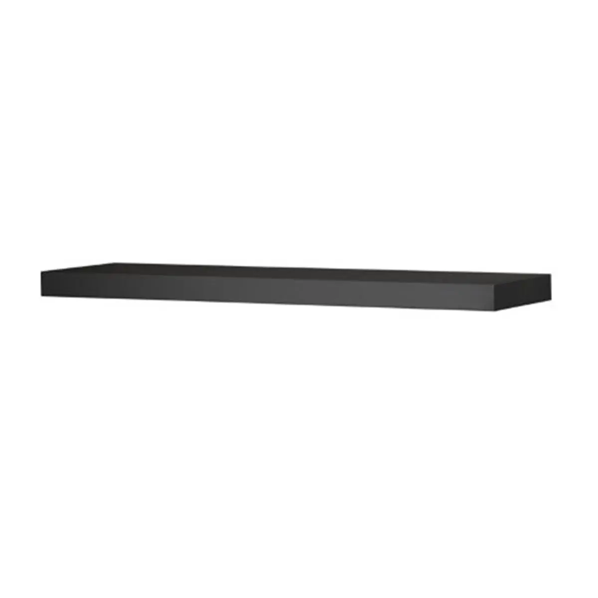 Amore Designs GRD1048BK 1-Layer Contemporary Wooden Wall Mount Shelf - 48 in. Black Straight Floating Shelf with Hidden Brackets for Dorm Room, Apartment Wall Decor, Shelves, Room Decor