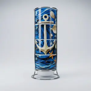 Yemaya Coffee Cup Set of 4 (6oz) – Ocean Goddess Spiritual Ceramic Espresso Cups | Handmade Afro-Cuban Art by Ashekuba