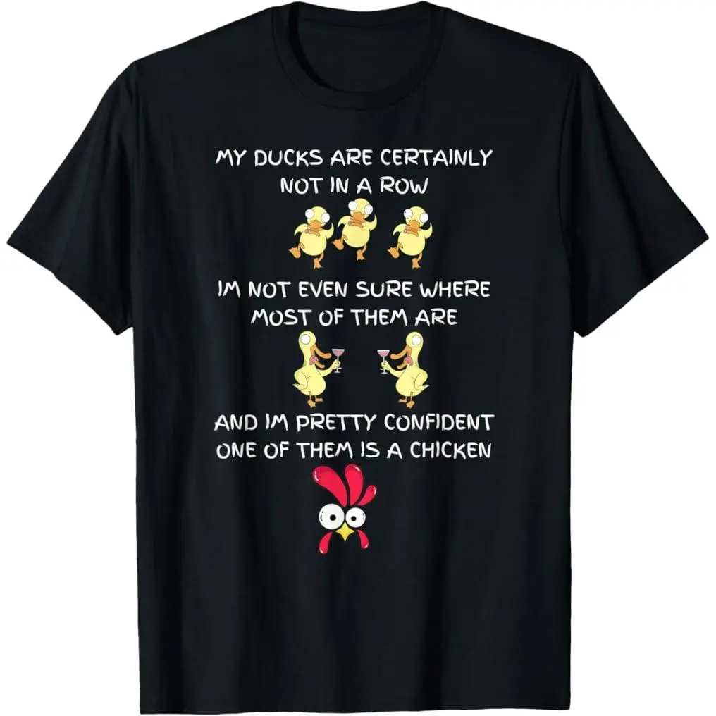 100% Premium Cotton T-Shirt Ducks in a row Novelty T T-Shirt