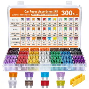 300pcs Auto Fuse Assortment Kit: Professional Coverage for Cars, Trucks, RVs, Boats & Off-Road Vehicles - Micro/Mini/Standard Sizes (2A-40A) - Heavy Duty Protection for Your Next Adventure