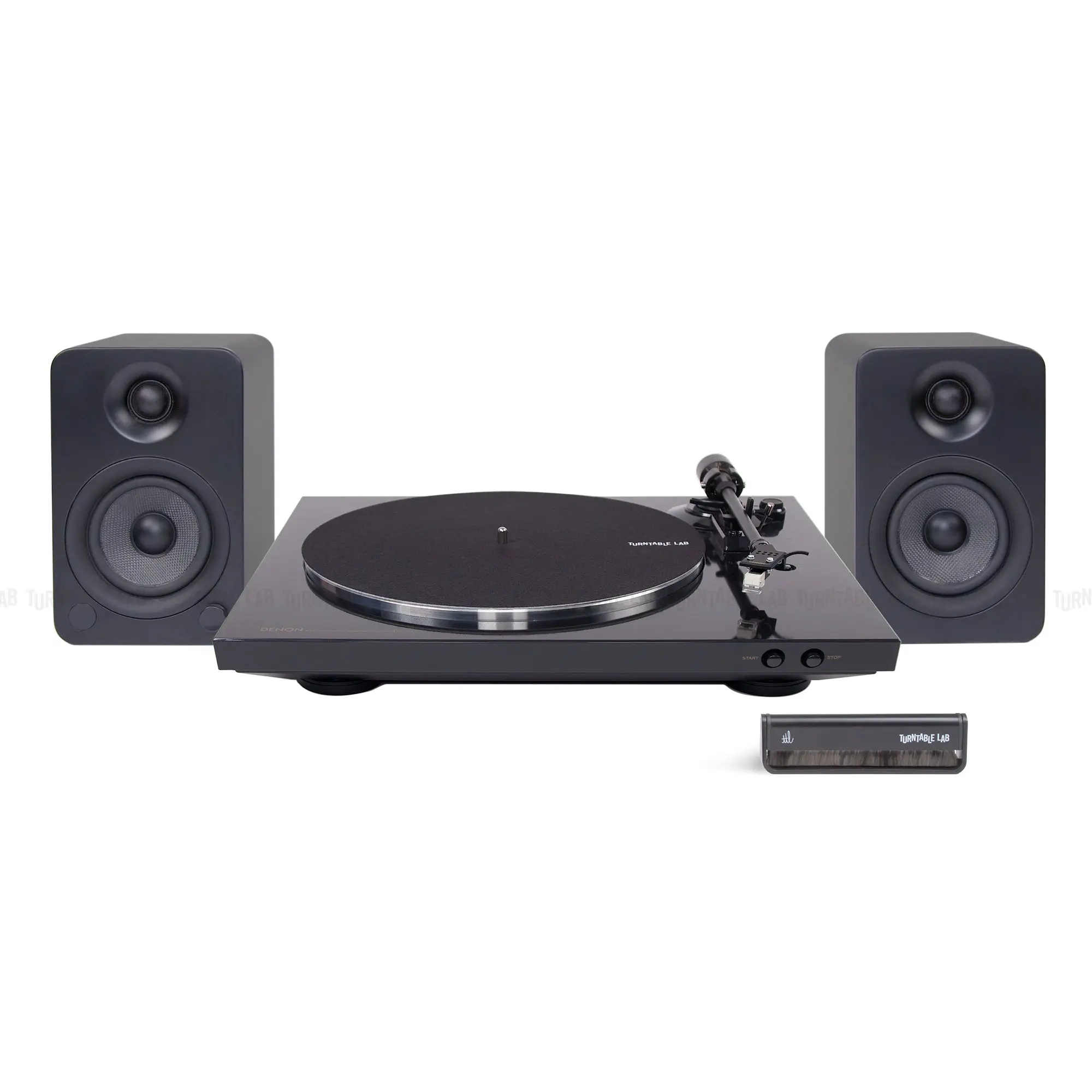 Denon DP-300F Vinyl Turntable Package - Audio Equipment with Bluetooth Speaker Compatibility