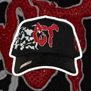 CT CapsFans Custom Logo Black Premium Suede Snapback Silk Interior Adjustable Fit