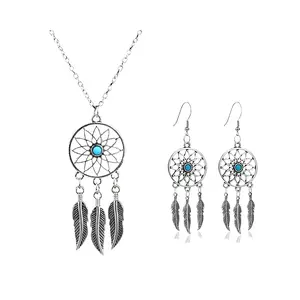 Beautiful Dreamcatcher Necklace and Earrings Gift Set