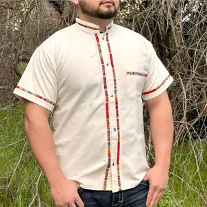 Guayabera for Men Mexican Traditional Shirt Formal Button up Collared Shirt Guayabera Elegant Shirt Menswear Tropical