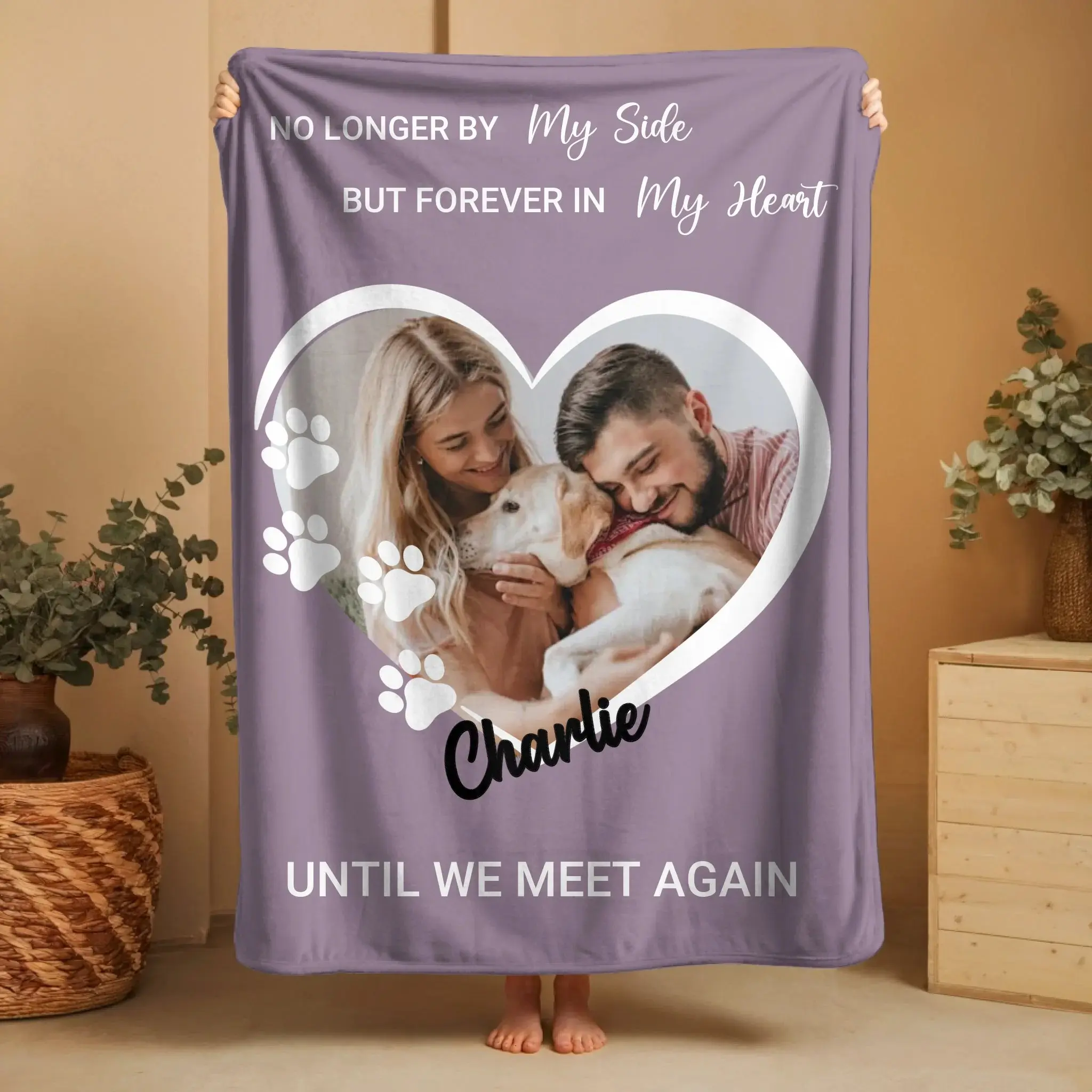 Memorial Heart Pet Custom Blanket | Personalized Dog & Cat Keepsake – Pawsonalize