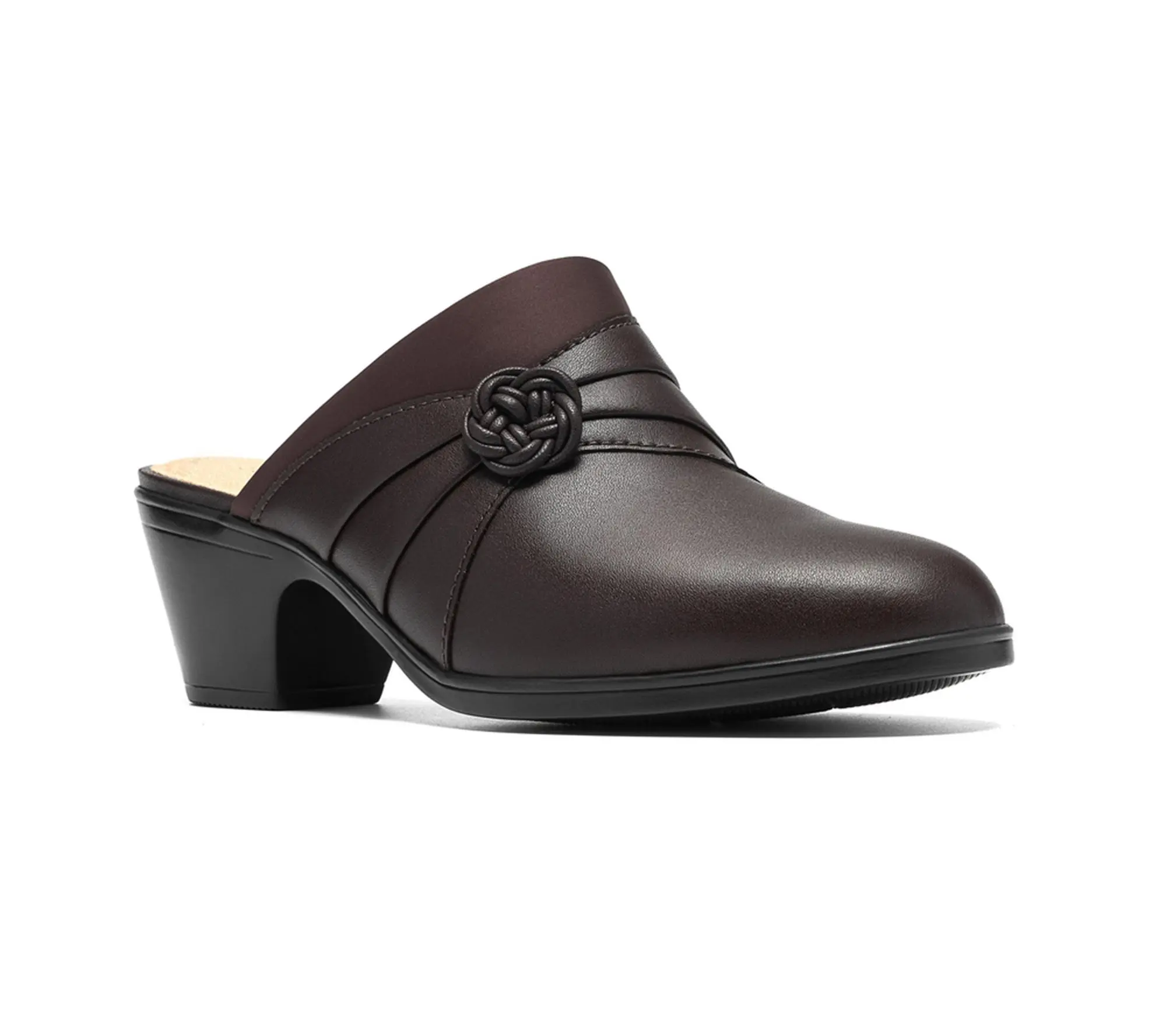 Clarks Collection Leather Heeled Clogs -Emily2 Eliza Clarks Collection Leather Heeled Clogs -Emily2 Eliza