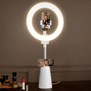 Ring Light for Makeup and Video Recording, 11" Desk Ring Light with 13.5" Stand & Phone Holders,  Control, Dimmable LED Selfie Light for Makeup, Video, Zoom Calls, Live Stream, YouTube&