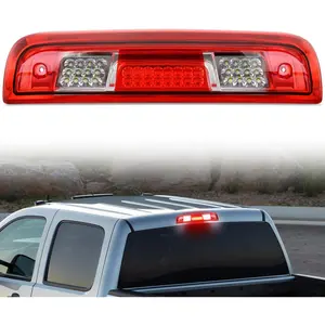 Nilight High Mount 3rd Brake Light Car Accessories - Red Shell, PC Lens, Plug & Play LED Light, Compatible with Chevy Silverado/GMC Sierra 1500/2500/3500HD 2014-2018 Pickup Trucks