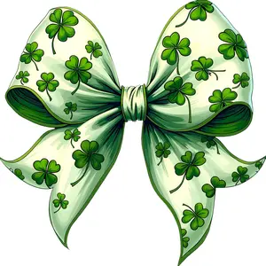 DTF Transfer – DV  St Patricks Day Bow Multi Sizes