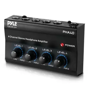 4-Channel Headphone Amplifier, Cleaner Audio, 4 TRS Outputs