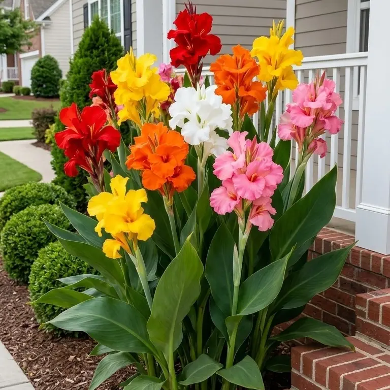 200 Pcs Hardy Perennial Canna Flower Seeds Mixed Colors Easy to Grow for Outdoor Garden Landscaping Backyard Pots Borders Bright