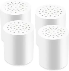 4 Pack 20 Stage Shower Head Filter, Shower Filter Replacement Cartridge for Hard Water, Universally Compatible With Any Similar Design, High Output, Clean and Softener Water
