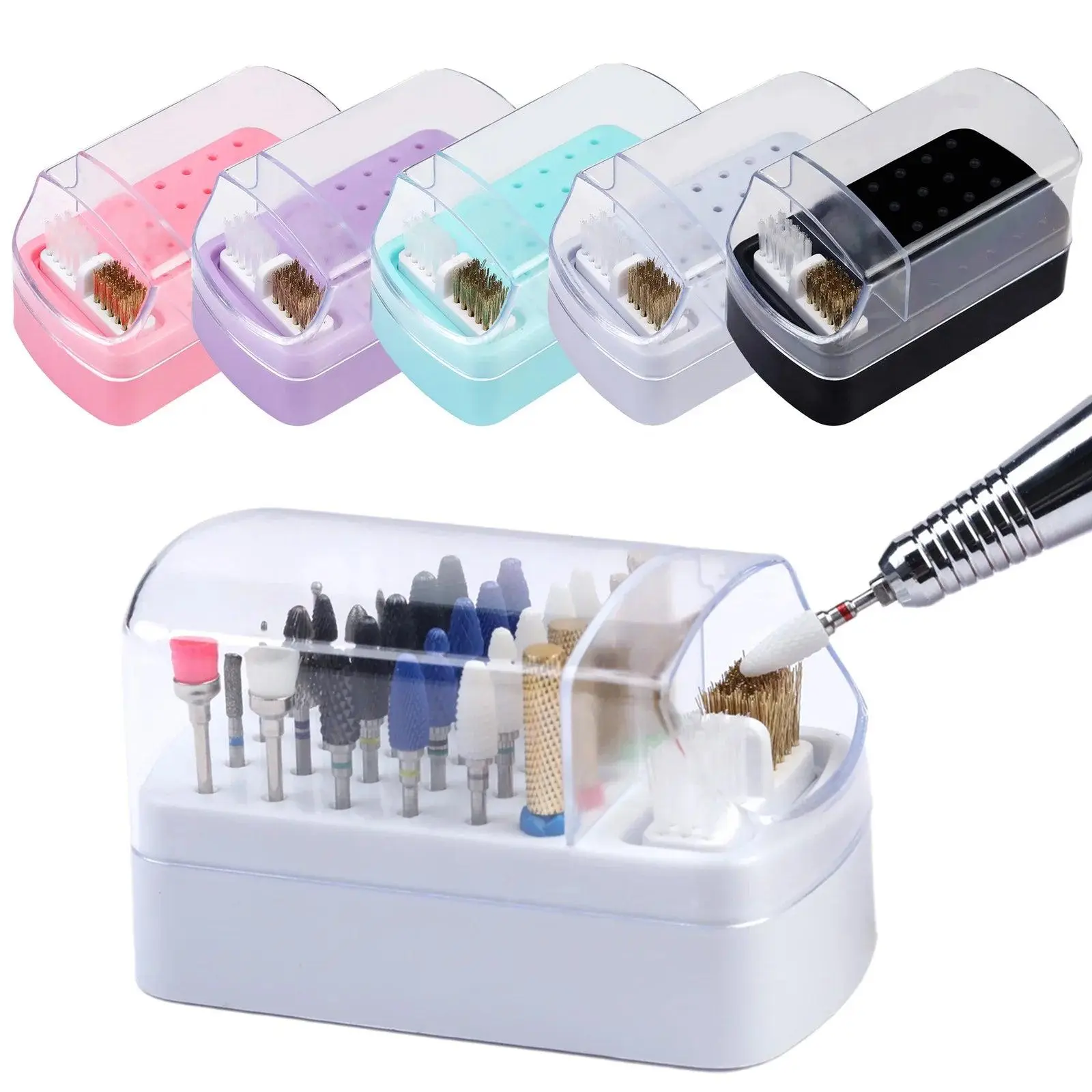 30-Slot Transparent Acrylic Nail Polish Organizer, Lightweight Vanity Boxes, Dustproof Portable Display Holder for Salon, Home & Gift Use, Rectangle
