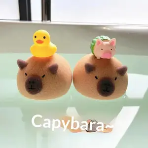 Capybara Bath Sponge Ball - Cute, Gentle Exfoliating Massage Scrubber for Personal Shower, Soft Foaming Beauty & Bath Accessories