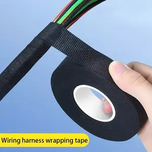 High-Quality Black Heat-Resistant Multifunctional Velvet Tape with Multiple Widths, Strong Flexible Adhesive for Audio Noise Reduction Wrapping, Automotive Wiring