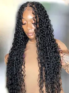 Brazilian Human Hair Weave 3 Bundles, Wet Wavy Ocean Wave Extensions, Wavy Wiglet, Natural Boho Braids No Weft, Easy Install for Salon Home Beginners, Bohemian Braided Wig, Braided Hair Wigs, Braided Hair Texture