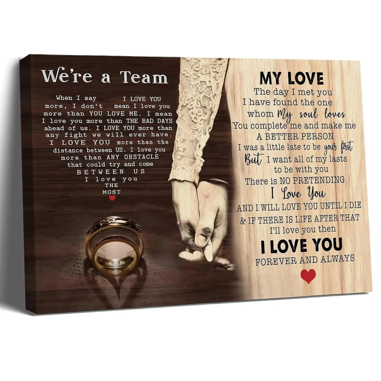 Balgardekor We're A Team Couple Painting Canvas Wall Art Gift for Husband Wife Birthday Anniversary Home Decor Picture for Bedroom Living Room bedroom decor     room decor for men   wall decor    men room decor  room decor for girls