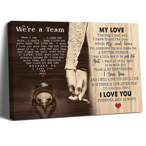 Balgardekor We're A Team Couple Painting Canvas Wall Art Gift for Husband Wife Birthday Anniversary Home Decor Picture for Bedroom Living Room bedroom decor     room decor for men   wall decor    men room decor  room decor for girls