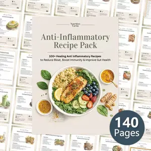 Anti-Inflammatory Healthy Nutrition Recipe Notebook, Diet Plan & Meal Prep Guide, Essential Food Journal for Wellness