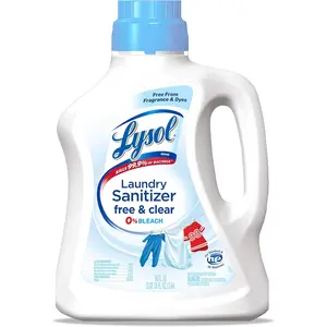 Laundry Sanitizer Additive, Free & Clear, Free from Fragrance and Dyes, 0% Bleach Laundry Sanitizer, Bacteria-Causing Laundry Odor Eliminator, Unscented, 90 Fl Oz (Pack of 1) - Package May Vary No brand