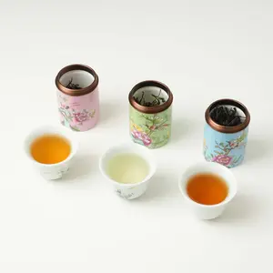 White · Black · Rock Tea Combination Pack,Discovery Set・Exquisite tea canister with traditional Chinese cloisonné craftsmanship・Reusable