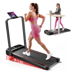 RHYTHM FUN Quiet Foldable Walking Treadmill with Remote – exercise treadmills Compact Running Pad for Apartment & Office,gym stuff Easy to Store Under Desk, Incline Support, Space-Saving , FallFreshness, No Installation Needed  treadmill for home