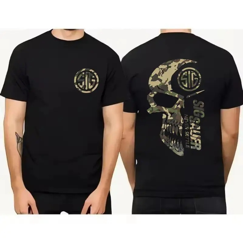 Men's Graphic T-Shirt with Bold Camouflage Print - Soft 100% Cotton Round Neck Short Sleeve Tee, Classic Fit Daily Casual Top, Apparel, Menswear, Gifts For Boyfriend