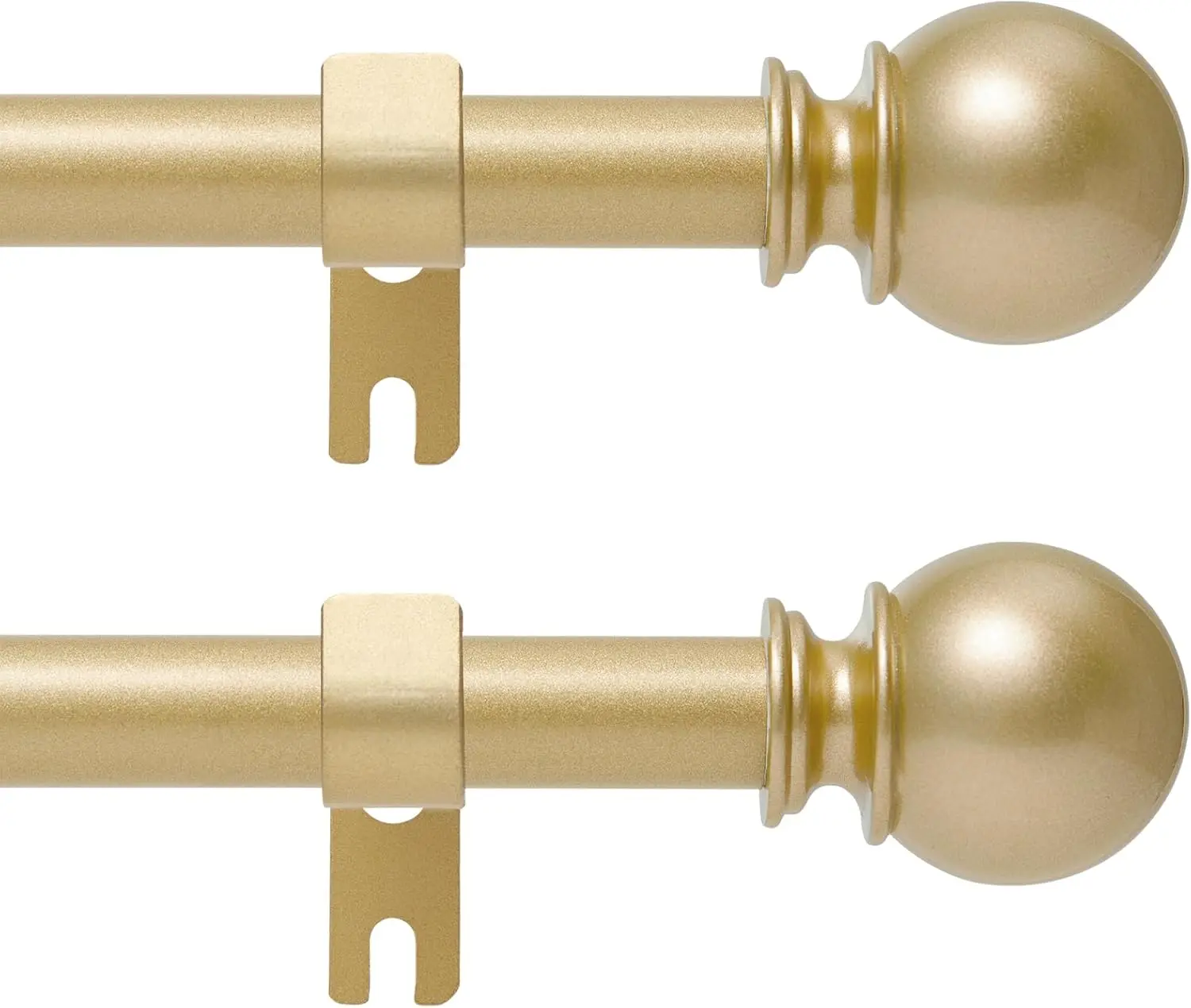 Curtain Rod for Windows 30 to 60 Inch, 2 Pack 5/8 Inch Diameter Adjustable Curtain Rods With Brackets, Heavy Duty Easy to Install, Suitable for Bedrooms and Outdoor