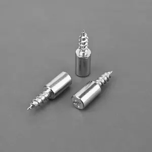 20pcs Metal Shelf Support Screws, Self-Drilling Bolts for Cabinet Shelves, Durable Furniture Hardware, Modern Design, Electroplated Ends