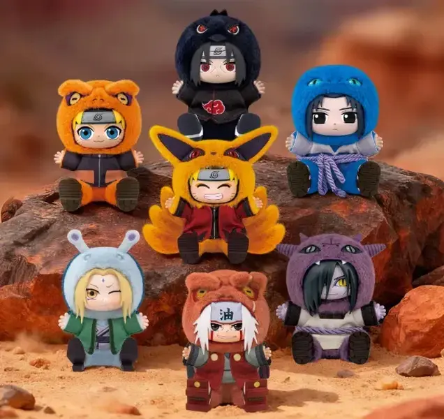 Naruto Beast Party Sitting Series Plush Keychains Blind Box (Version 2 - Cute Beast Party)