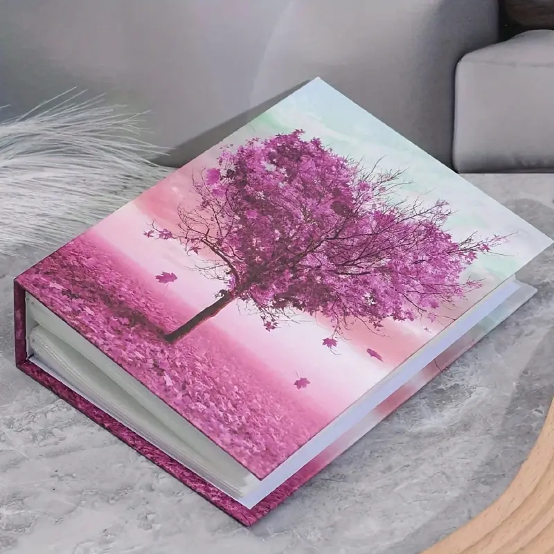 6 Inch 100 Photos Pocket Scrapbook Photo Album, Paper Cover, Girls Photo Book, Ideal for Home Decor & Memory Storage - Student Card Book, Travel Album, Scrapbook Albums, Picture Album, Perfect for Valentine's Day, Christmas & Birthday Gifts