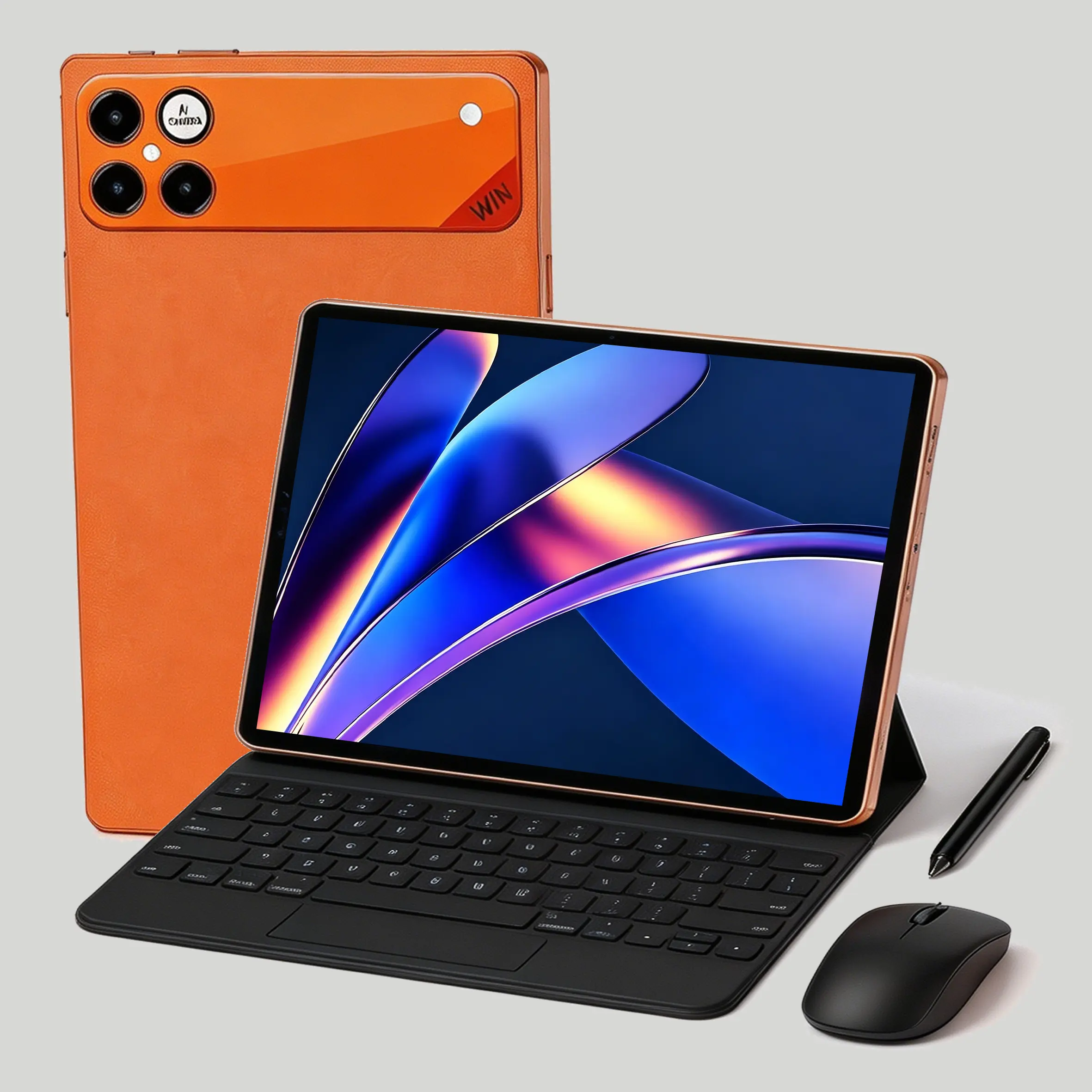 10.1-inch Android 14 Tablet with Protective Case, Keyboard+Mouse, 6GB RAM, 128GB Storage, FHD IPS LCD Touchscreen, 5MP Front/16 MP Rear Cameras, Wi-Fi, Type C Interface, Charging Support, 110-130V Compatibility, 6000mAh Battery, Holiday Gift, Us Plug