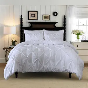 Mocassi 3-Piece  Pintuck Duvet Cover 1500 Series  Luxurious