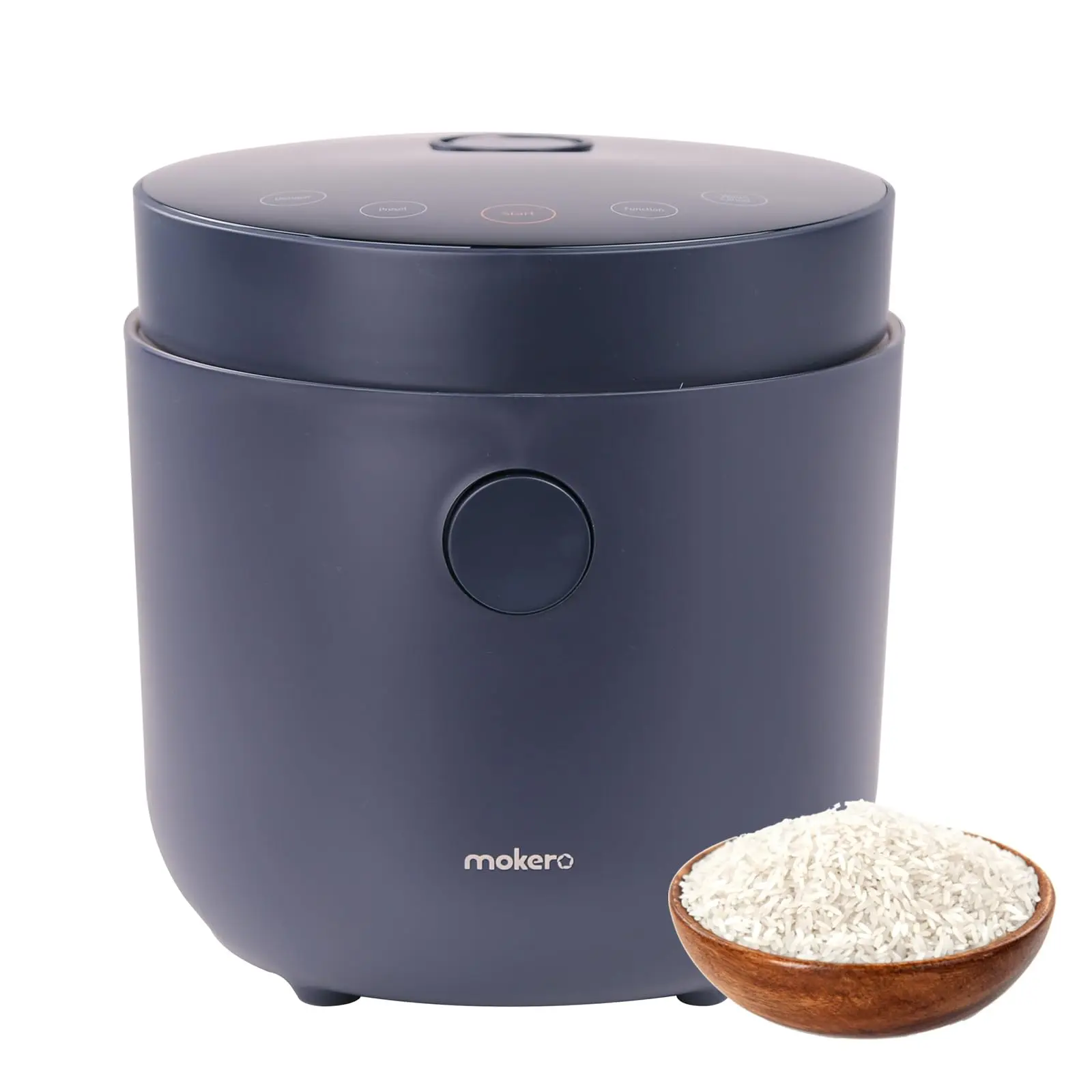 Hakka Low Carb Rice Cooker, 2L Mini Desugar Rice Cooker, 4 Cups Uncooked Rice, 7 Functions Smart Cooker with Stainless Steel Steamer, Non-Stick Inner Pot and 24H Delay Timer