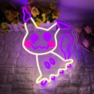 Mini Anime Character Wall-Mounted Neon Light — USB-Powered Luminous Wall Art Decor for Bedrooms, Dorms, and Living Rooms, Decorative Neon Sign, Wall Mounted Lights, Neon Lamps