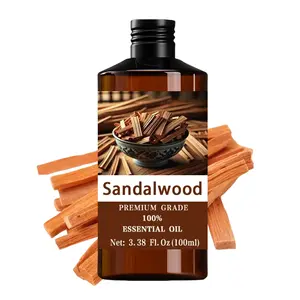 Sandalwood Essential Oil 100ML/3.38 Fl Oz, 100% Pure Care Grade, Hair & Skin Care, Massage, Diffuser Humidifier, Aromatherapy, Therapeutic, Natural Scent, Long-Lasting Moisturizing